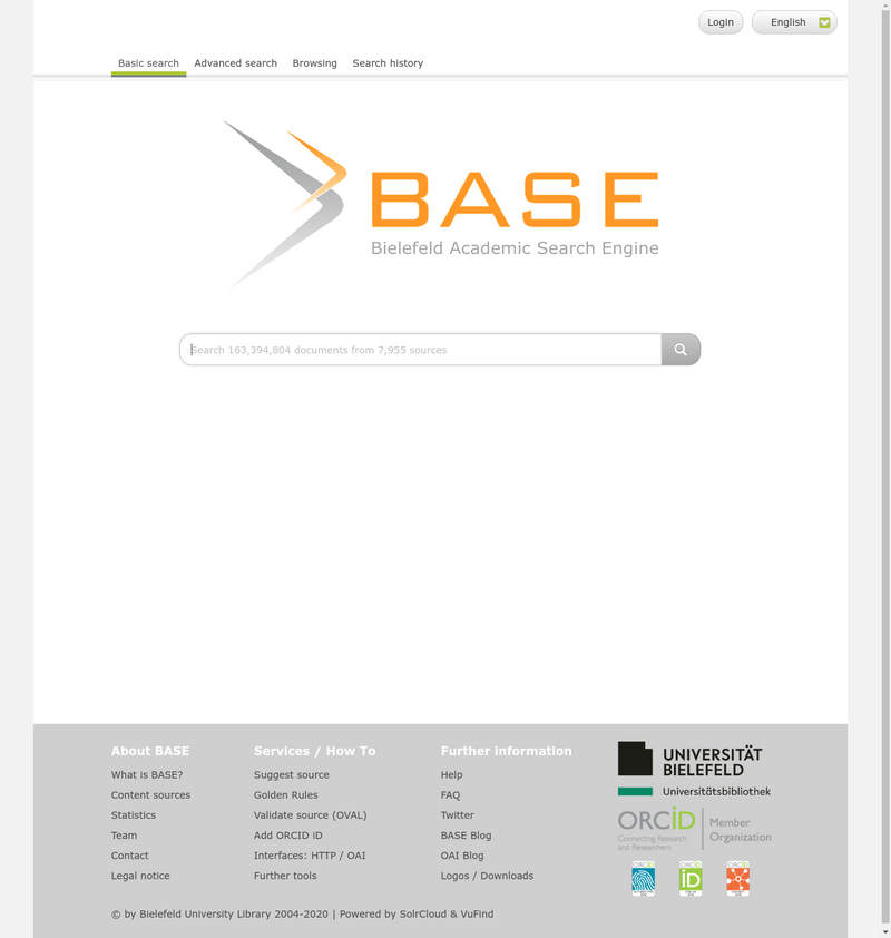 BASE (Bielefeld Academic Search Engine)