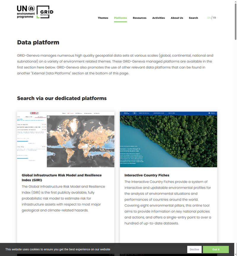 Datenbanken des Umweltprogramms der Vereinten Nationen