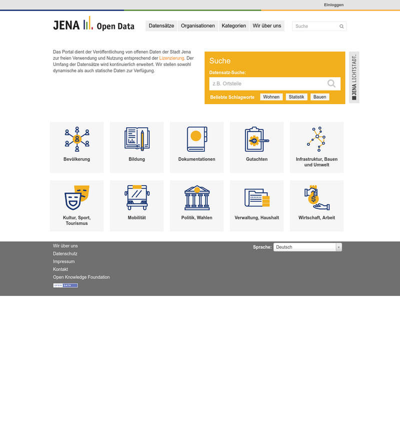 Open Data Portal der Stadt Jena