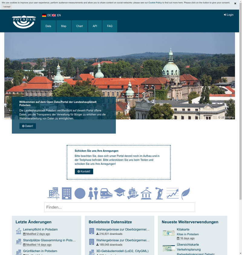 Open Data Portal der Stadt Potsdam