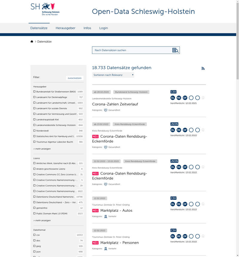 Open Data Portal Schleswig-Holstein