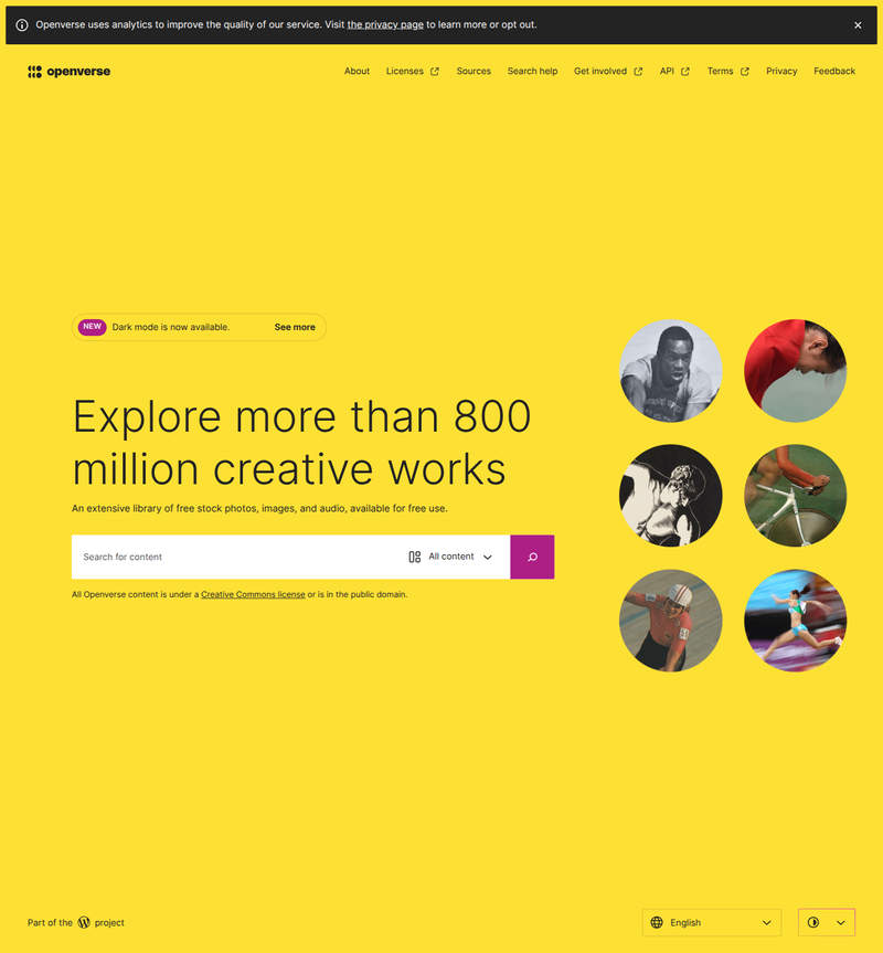 Openverse Bild- & Audiodatenbank